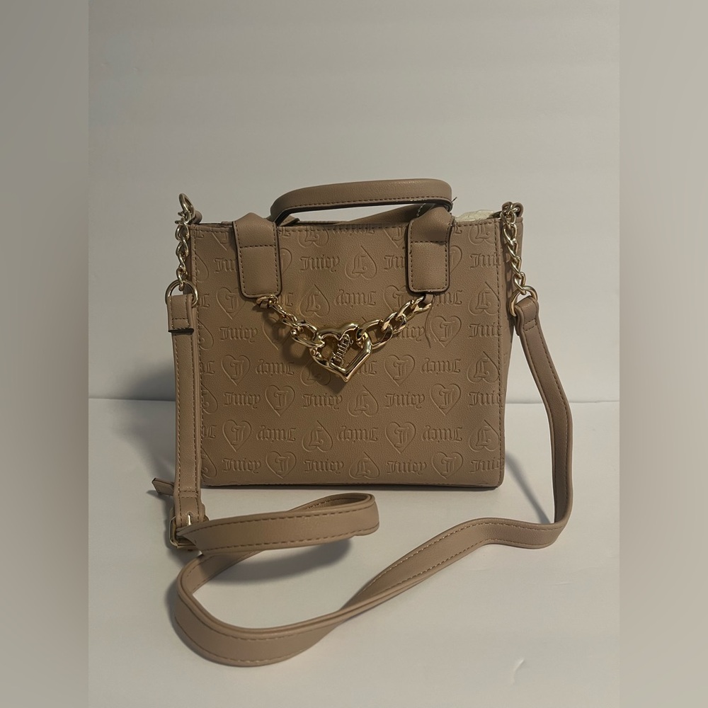 NWT Juicy Couture Women’s Cafe Change Of Heart Mini Tote With Logo Interior OS
